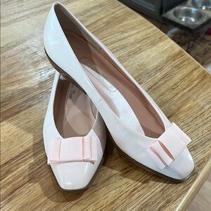 Vintage Blush Bow Flats
